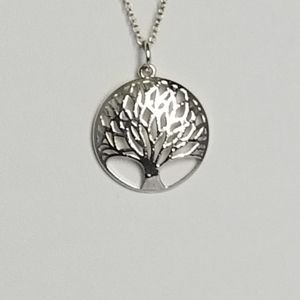 Tree of Life 925 Sterling Silver Pendant Necklace